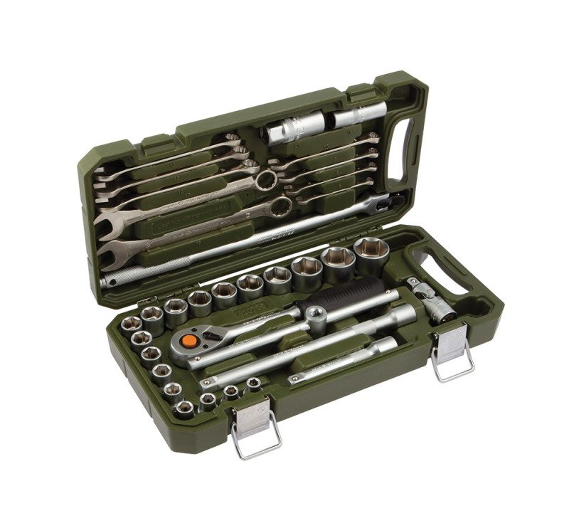 Набор головок 1/2" с комбинированными ключами, 35 предм.