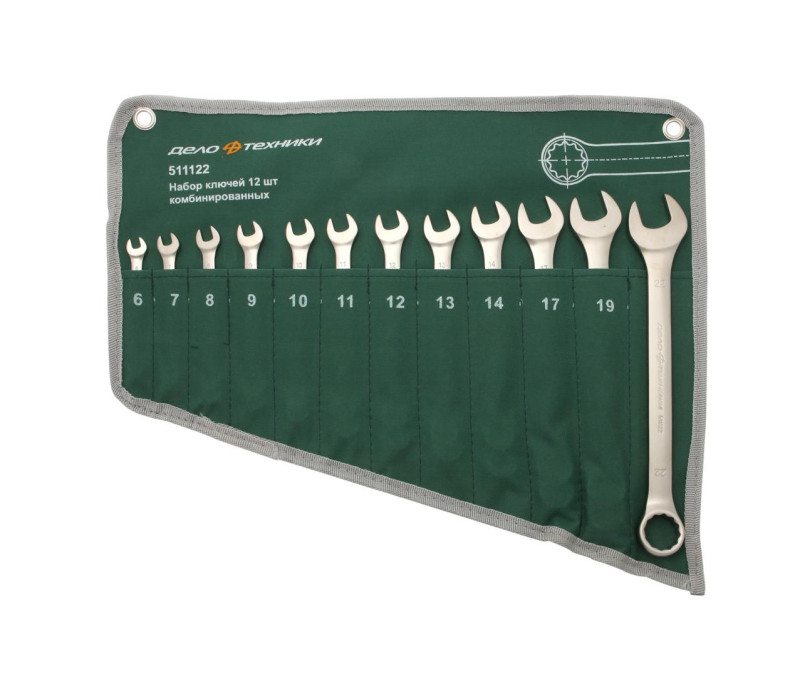 Набор ключей комбинированных 12 шт, планшет тетрон.
