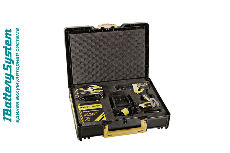 HCD2065BLIC Аккумуляторный шуруповерт Hanskonner 1BatterySystem