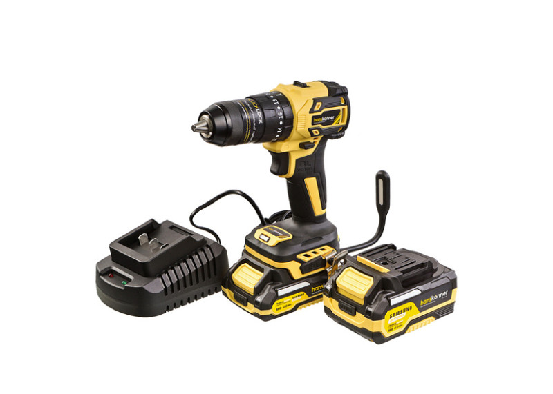 HCD2065PRO Дрель акк б/щ удар Hanskonner PLATINUM,18В,1BatterySystem,65Нм,2+4Ач,SAMSUNG,кейс HS