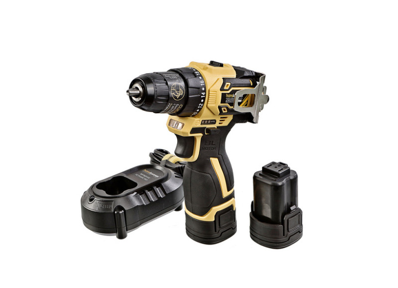 HCD1645BLC Дрель аккумуляторная б/щ Hanskonner, 14,4В, 45Нм, 2х2.0Ач, патрон 10мм, сумка-кейс