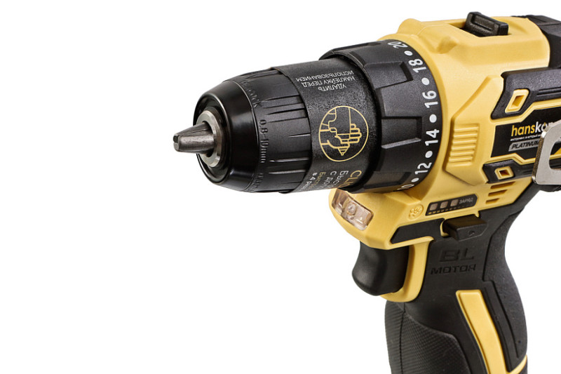 HCD1645BLC Дрель аккумуляторная б/щ Hanskonner, 14,4В, 45Нм, 2х2.0Ач, патрон 10мм, сумка-кейс