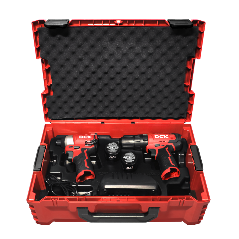 Набор аккумуляторного инструмента DCK KDKIT25 (KDJZ23-10i + KDPL04-8, 10,8 В, 2*2.0 А/ч, З/У, K-Box)