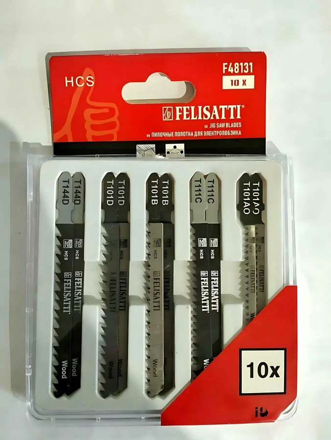 Набор пилок 10 шт. FELISATTI (дерево/металл/керамика)