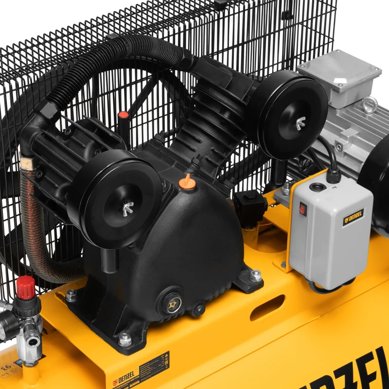 Компрессор воздушный рем. привод BCV 4000-T/200, 4,0 кВт, 200 литров, 690 л/мин Denzel