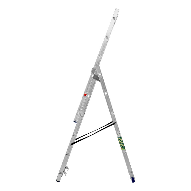 Лестница, 3 х 6 ступеней, алюминиевая, трехсекционная, Сибртех