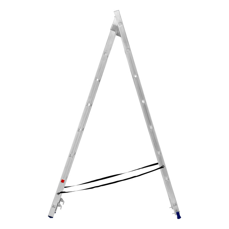 Лестница, 2 х 8 ступеней, алюминиевая, двухсекционная, Сибртех