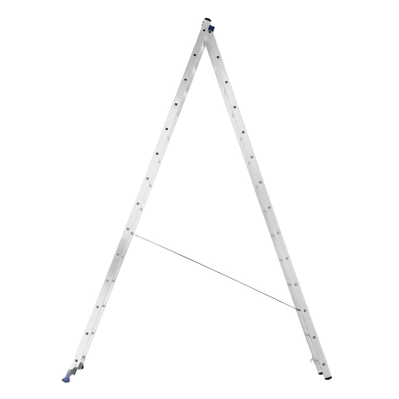 Лестница, 2 х 14 ступеней, алюминиевая, двухсекционная, Сибртех